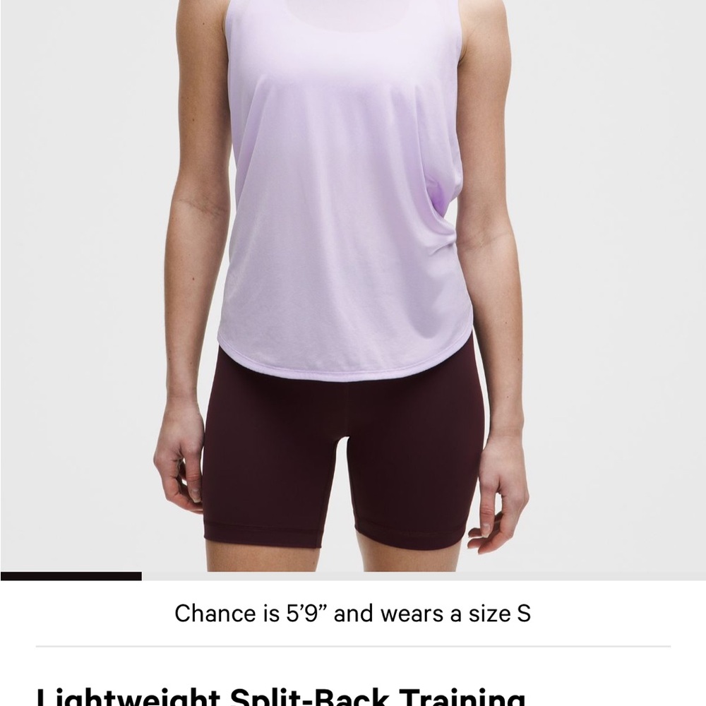 Lululemon Athletica Light Purple Sleeveless Top
